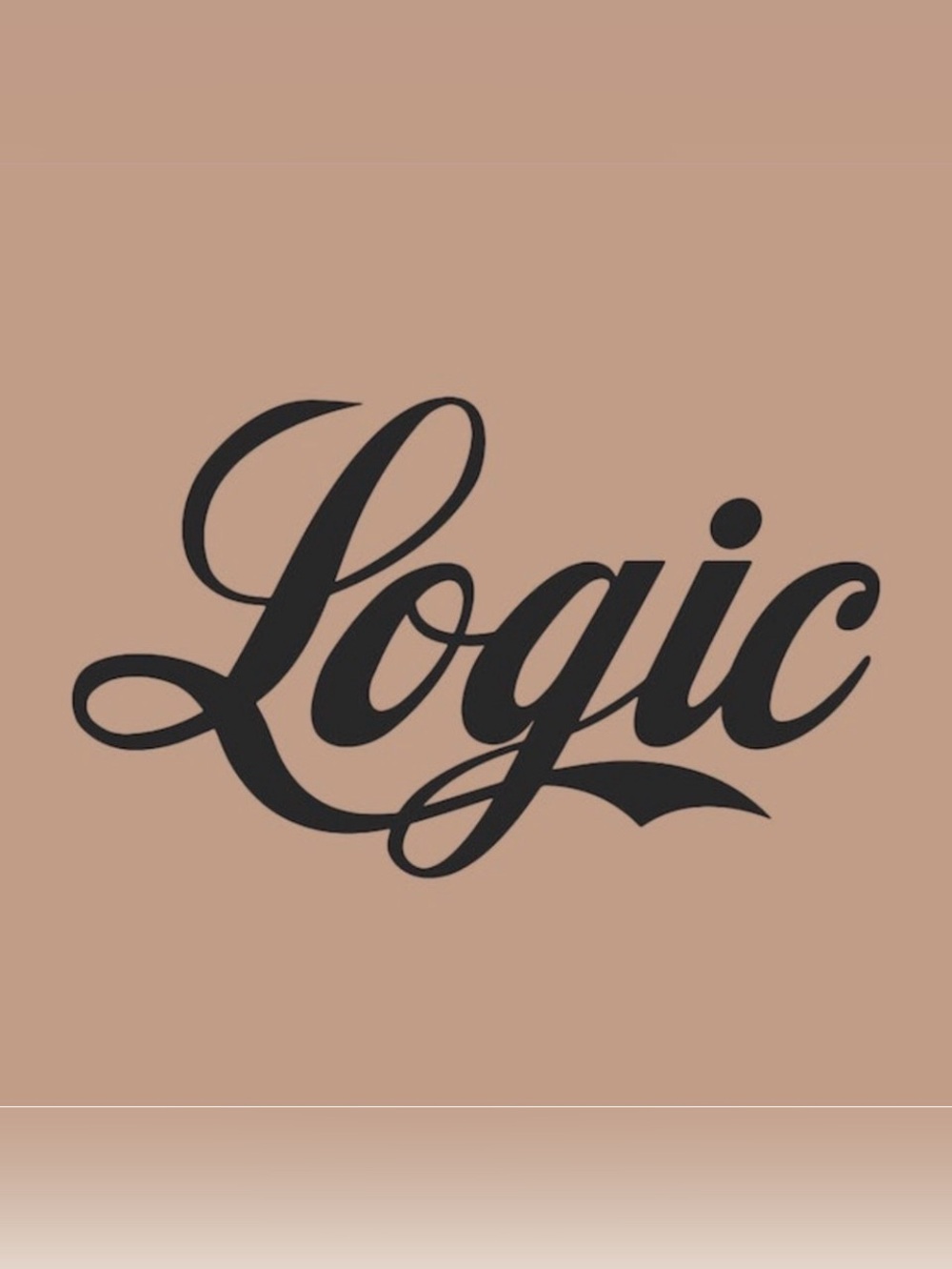 Official Logic “Everybody” album merchandise hoodie, tan & black, size Medium* - Picture 5 of 9